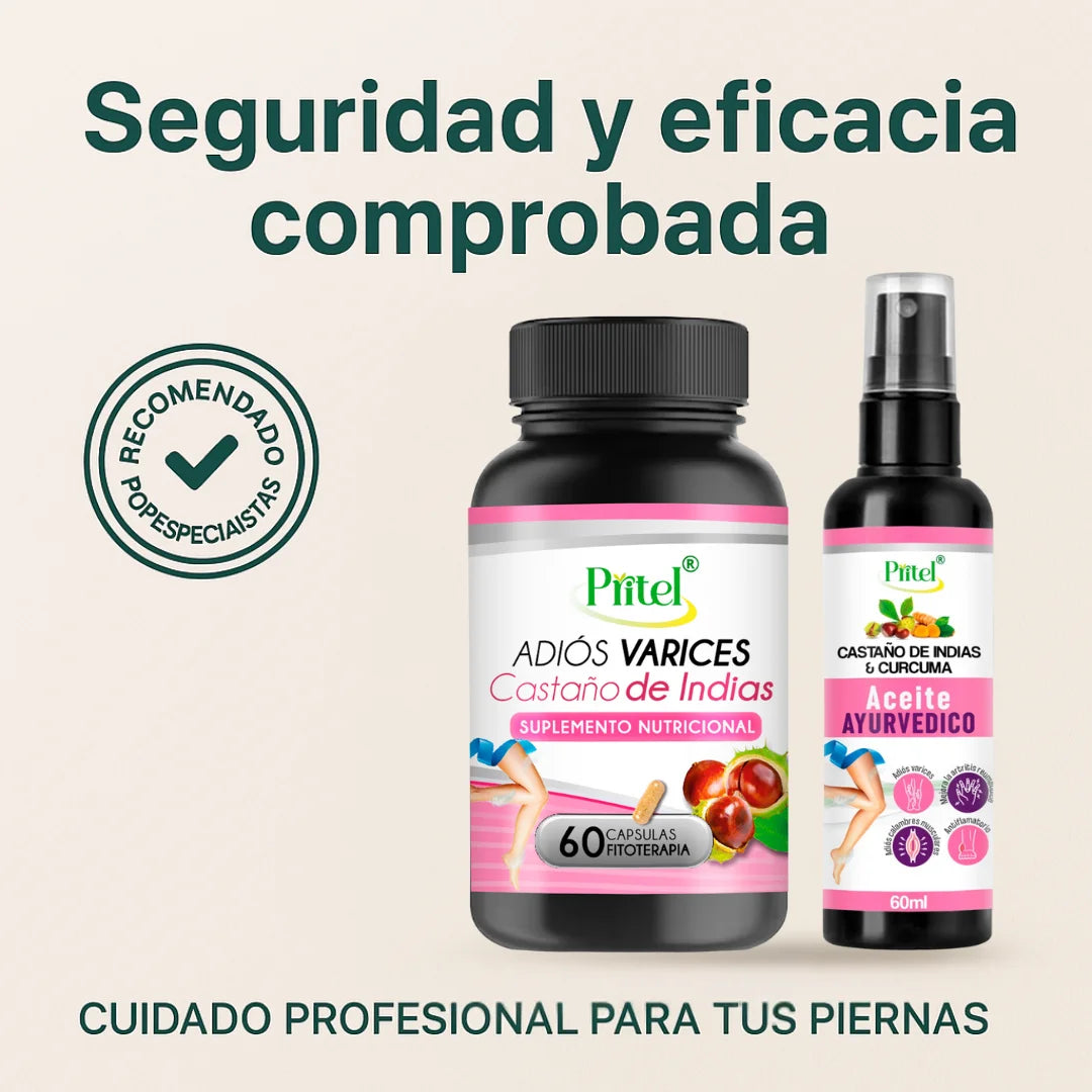 Vitalis Ven ™|Capsulas De Castaño De India+Aceite Ayurbedico