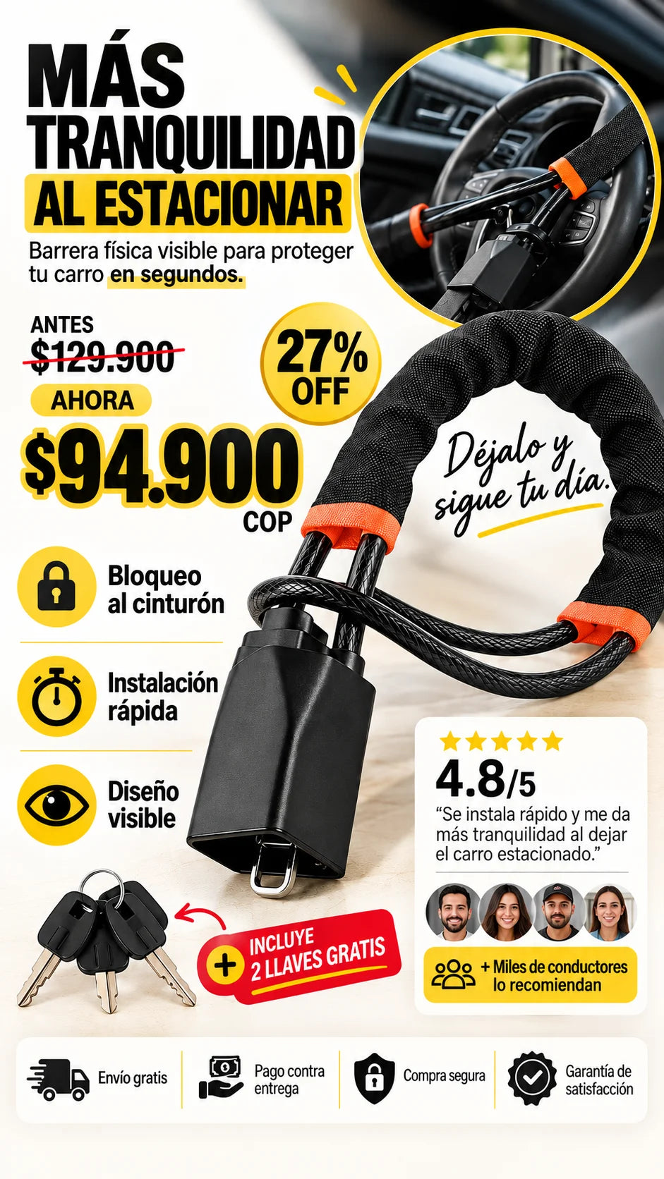 cinturon de bloqueo para bolante