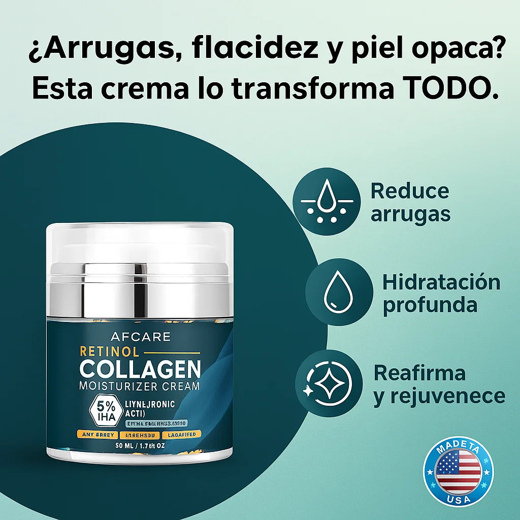 Afcare™ |Crema Facial Hidratante-Colágeno + Retinol