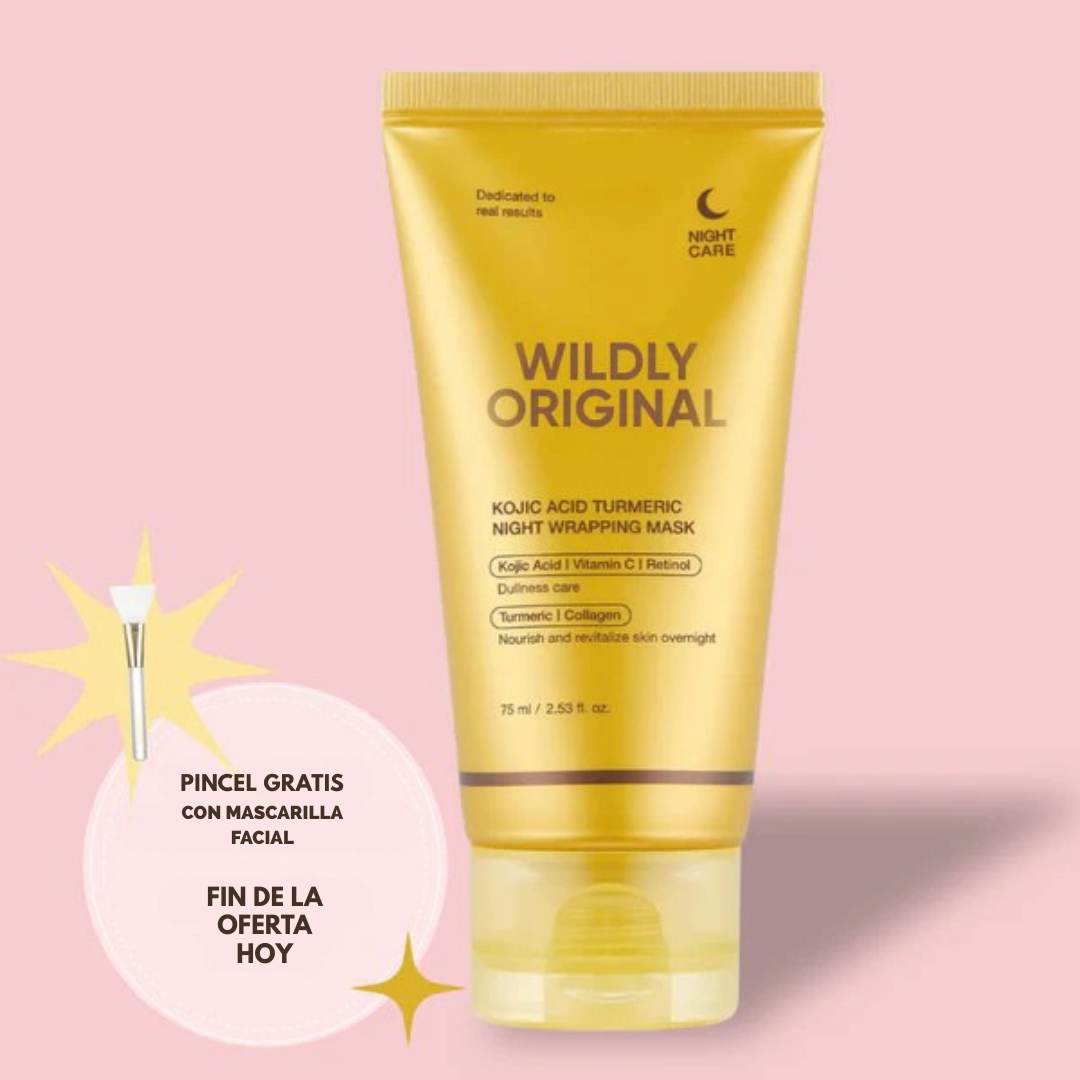 Wildly™|Mascarilla nocturna de cúrcuma y ácido kójico