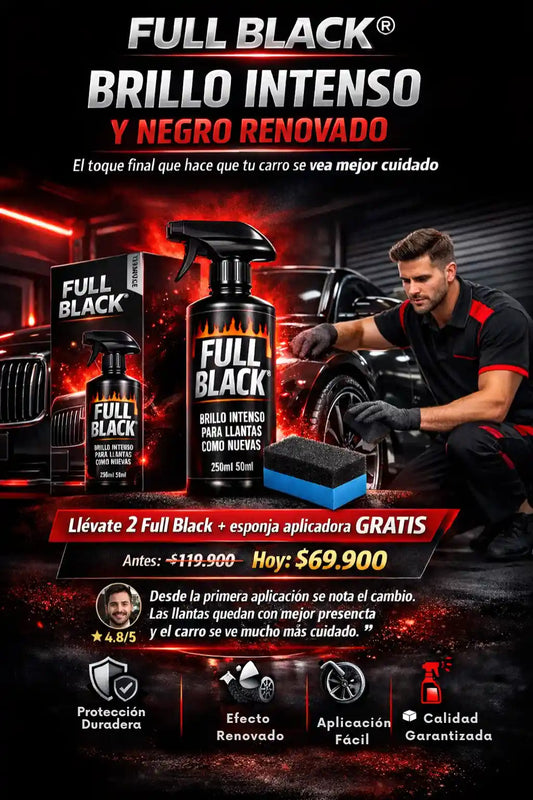 full black proctetor de llantas negras