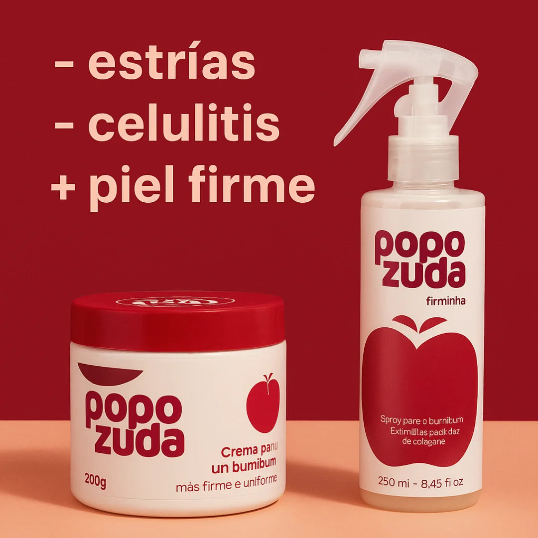Popozuda™ Kit Anticelulitis y Antiestrías(spray+crema)