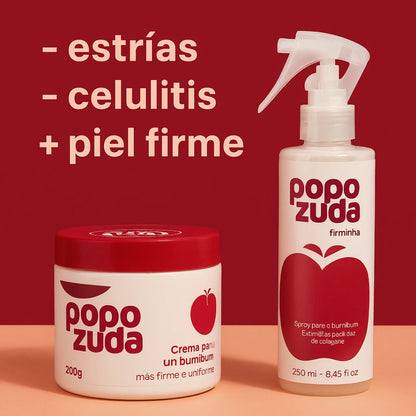 Popozuda™ Kit Anticelulitis y Antiestrías(spray+crema)