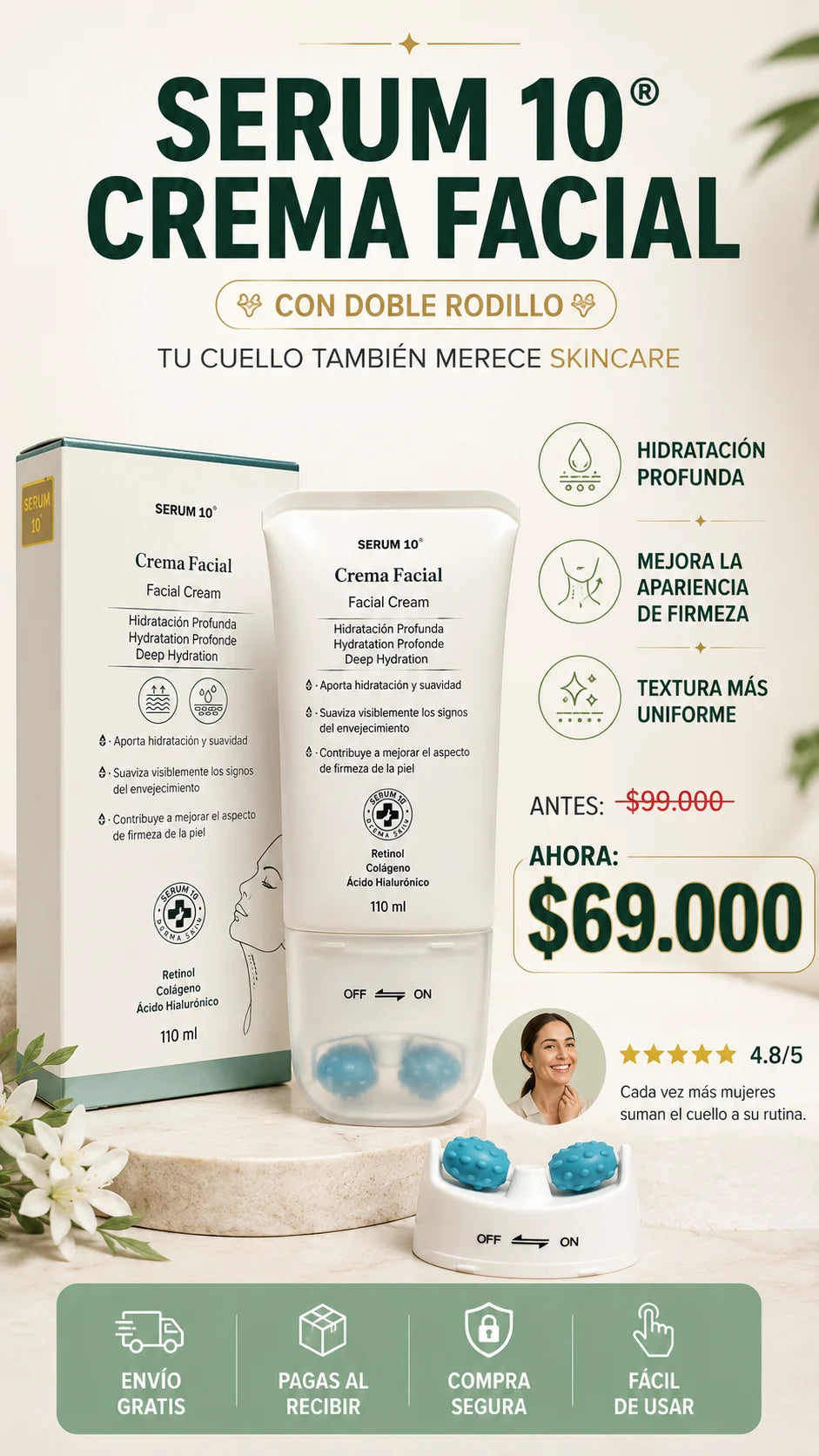 serum 10 con doble rodillo